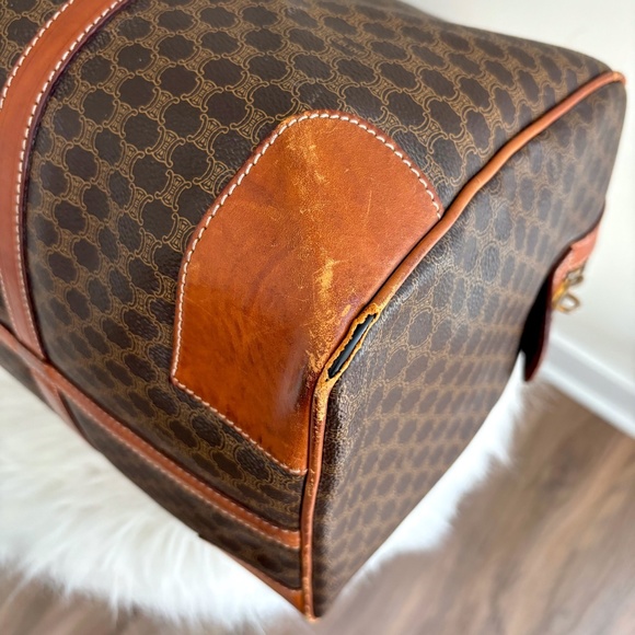 Celine Vintage Brown Macadam Duffle Bag - Medium Size (Authentic) - Picture 13 of 16